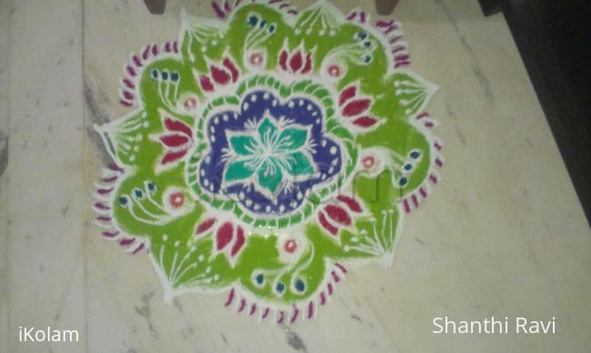 Rangoli: freehand colour rangoli