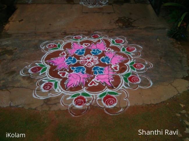 Rangoli: valentines day rangoli