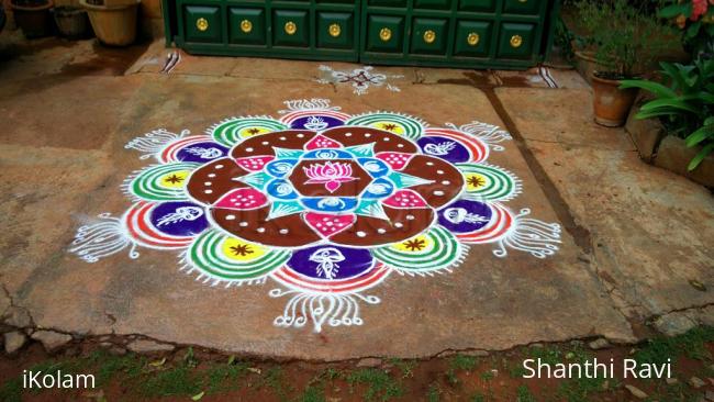 Rangoli: Karthigai deepam Rangoli