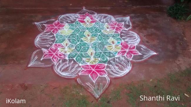 Rangoli: deepam rangoli