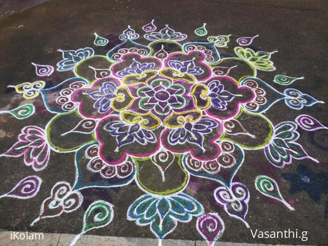 Rangoli: flower rangoli