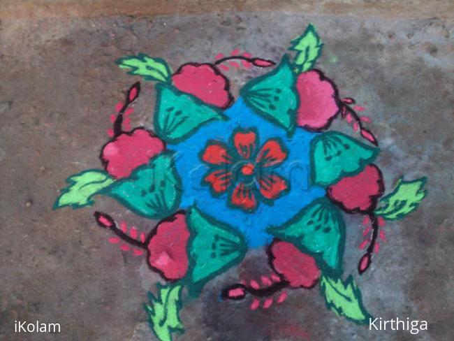 Rangoli: flower rangoli