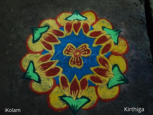 Rangoli: flower rangoli