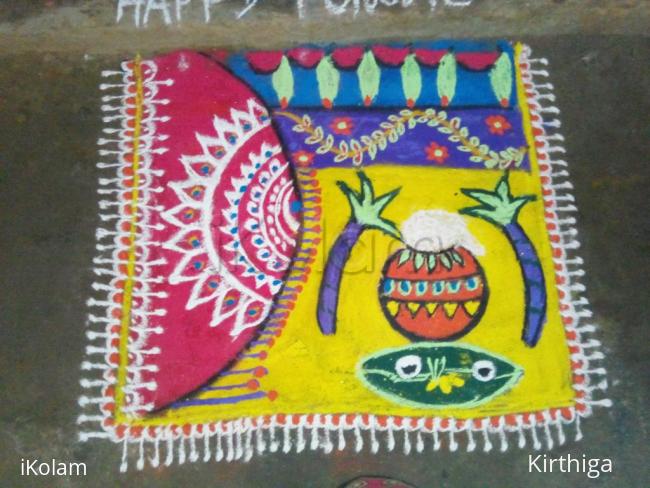 Rangoli: pongal  rangoli