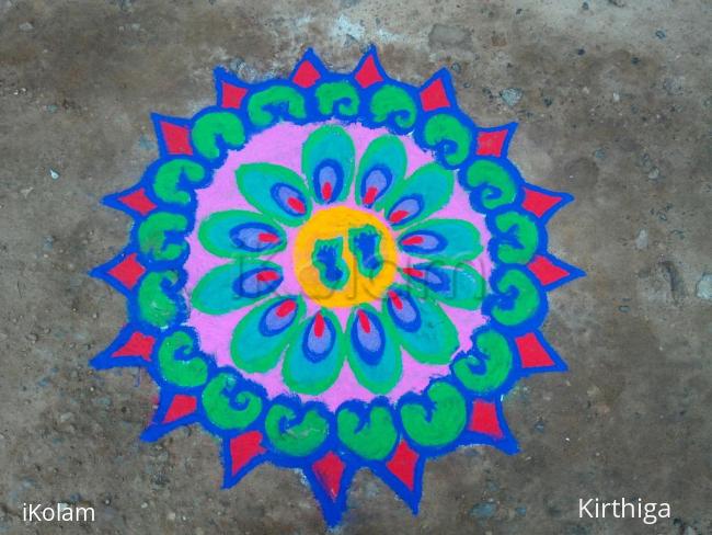 Rangoli: Krishna Jeyanthi rangoli