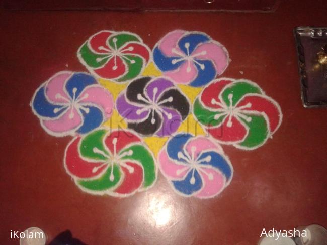 Rangoli: dotted rangoli at sai mandir