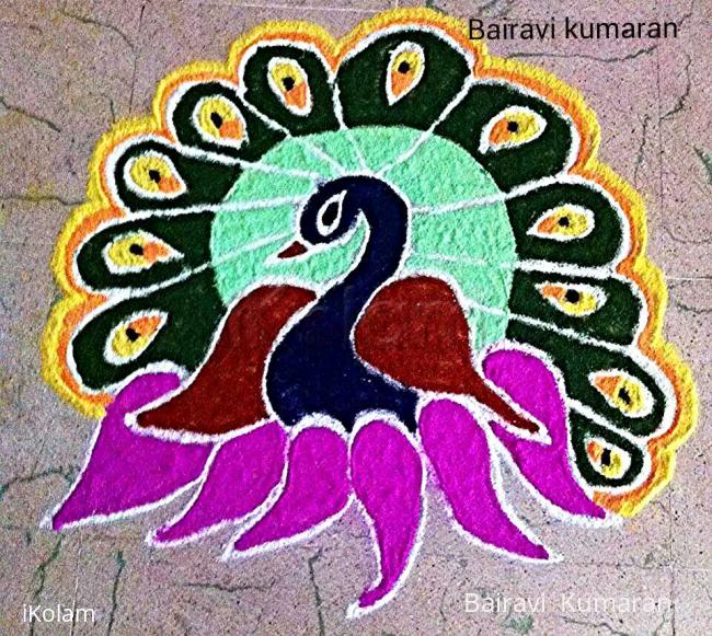 Rangoli: Peacock 