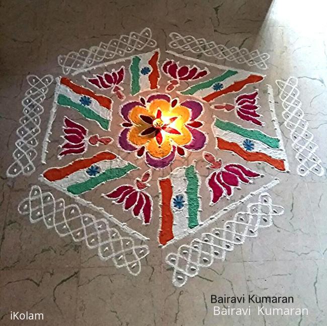 Rangoli: Republic day kolam 