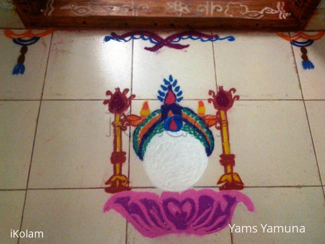 Rangoli: Chithra full moon day kolam