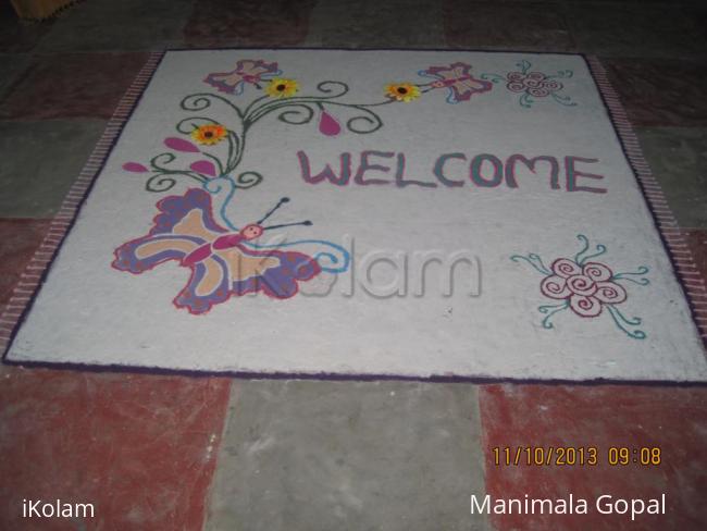 Rangoli: butterfly rangoli