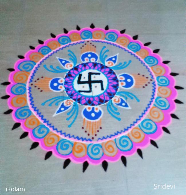 Rangoli: circular rangoli