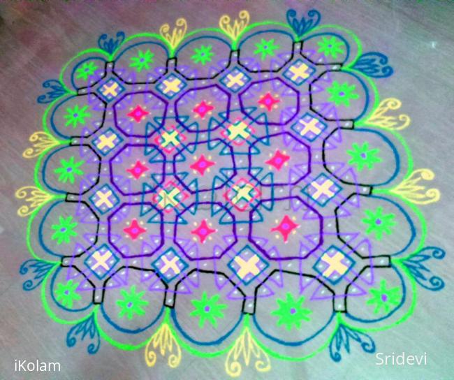 Rangoli: dotted kolam