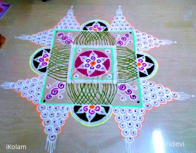 Rangoli: B'day dedication kolam