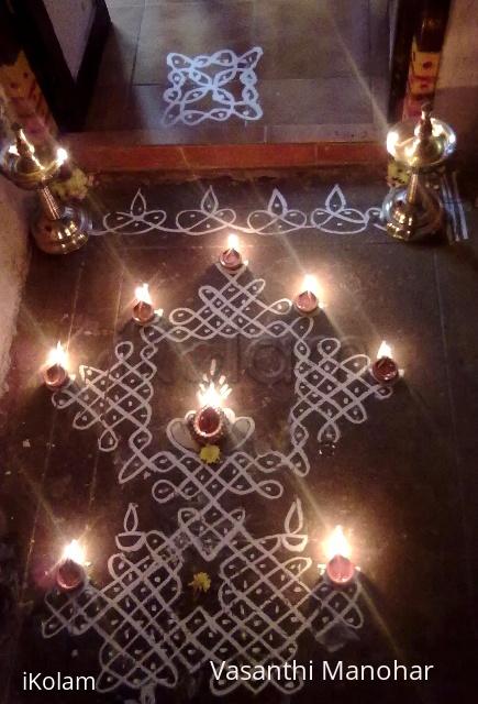 Rangoli: Chikku Kolam - Karthigai deepam