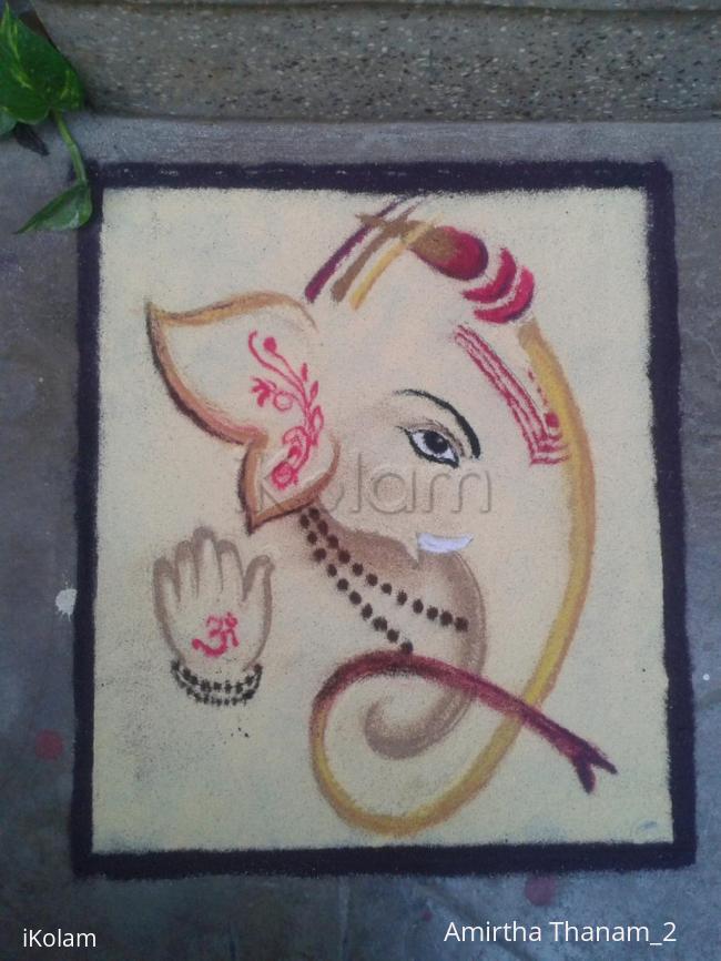 Rangoli: lord  vinayagar