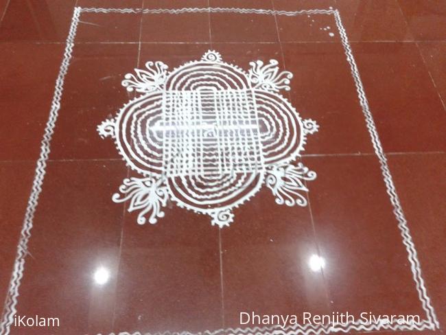 Rangoli: maa kolam in common bajan hall