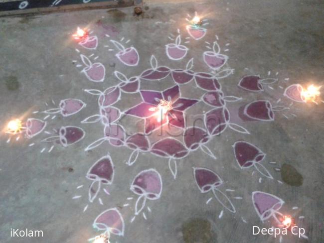 Rangoli: kaarthigai deepam