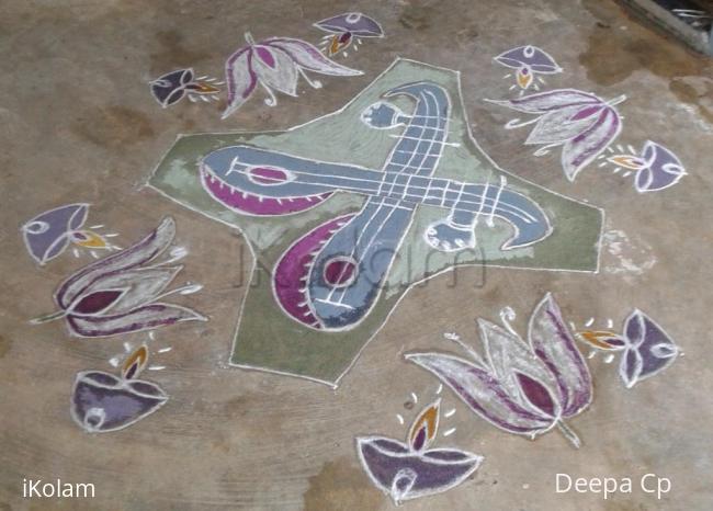 Rangoli: saraswathi pooja