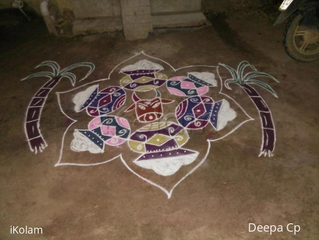 Rangoli: Maattu pongal kolam