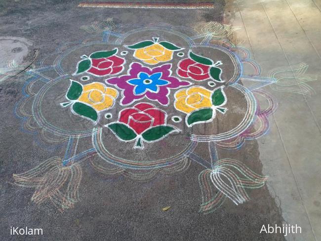 Rangoli: Garland of Roses