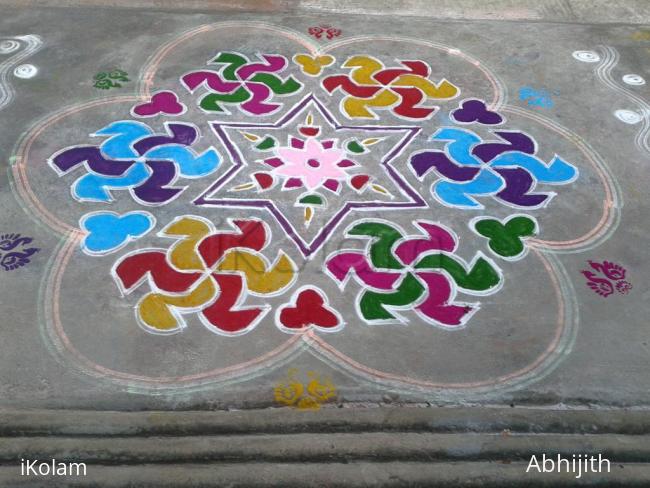 Rangoli: colorful  stars