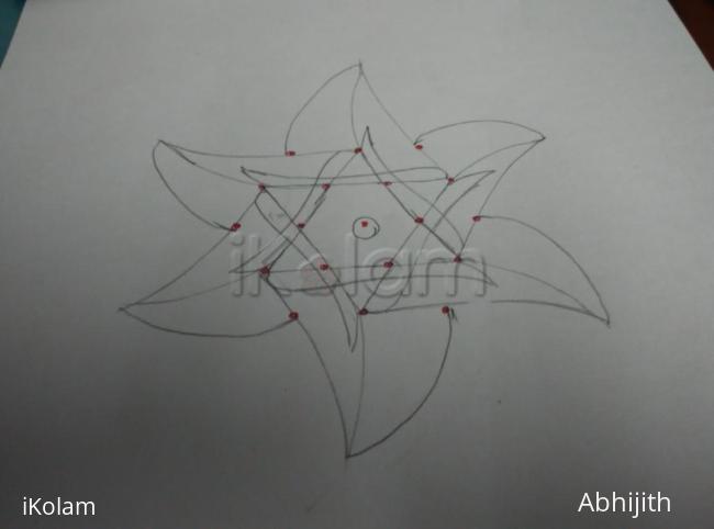 Rangoli: Paper version of star kolam