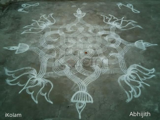 Rangoli: Simple kolam