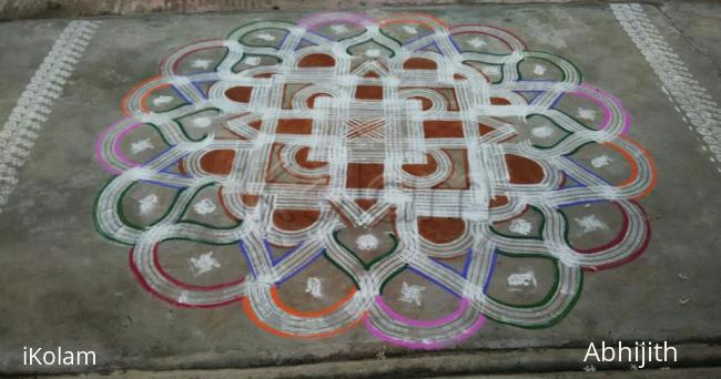 Rangoli: Aadi 1st sevvai Kolam 