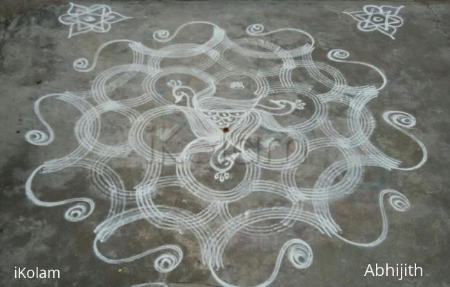 Rangoli: Peacock rangoli