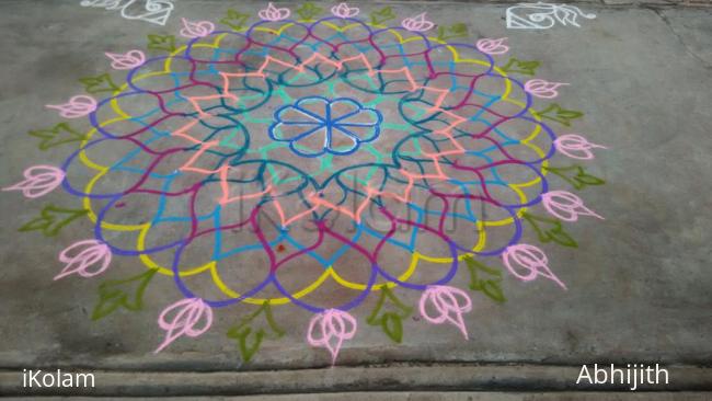 Rangoli: Free hand  rangoli 