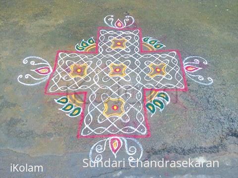 Rangoli: simple chikku kolam