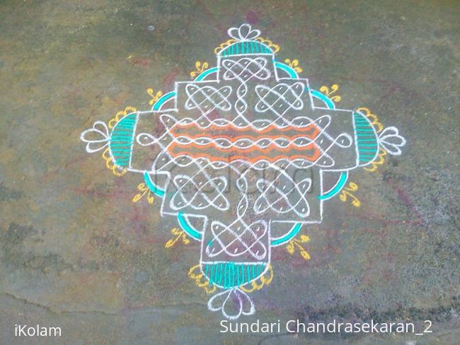 Rangoli: simple chikku kolam