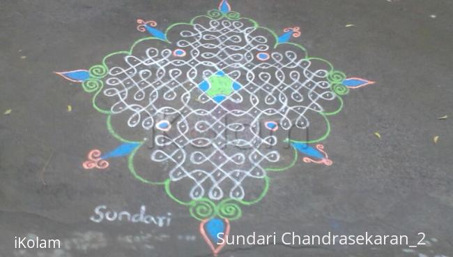 Rangoli: simple chikku kolam 