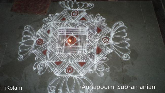 Rangoli: Thiruvadhirai padikolam