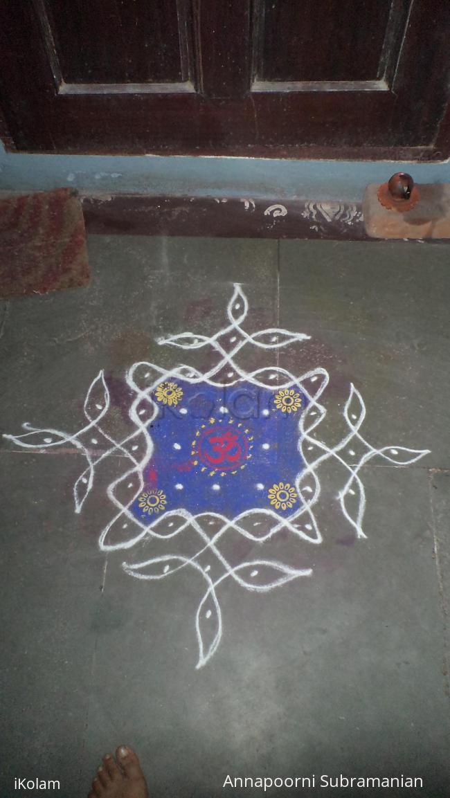 Rangoli: simple chikku kolam7-1