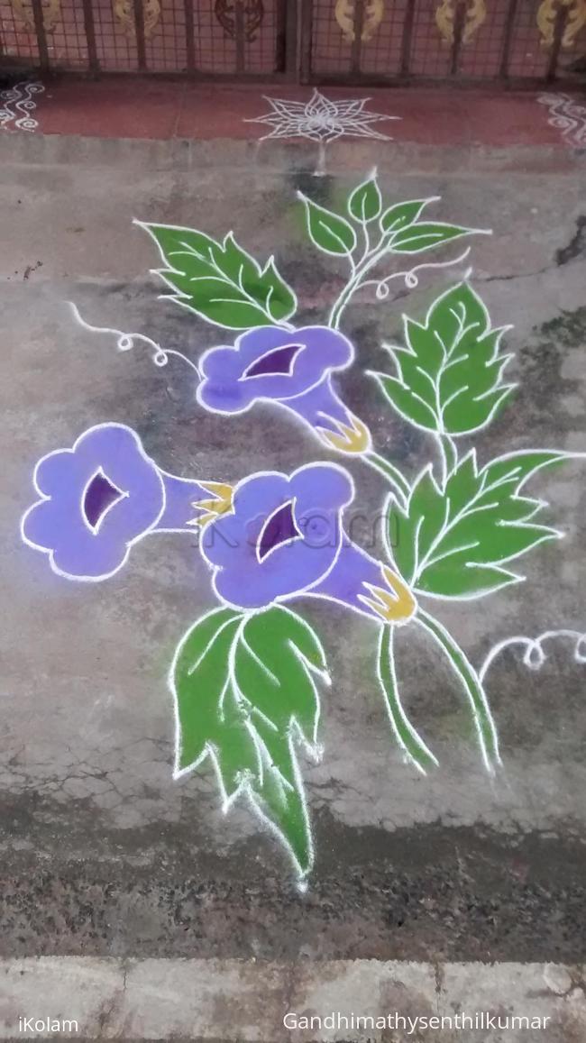 Rangoli: floral design 