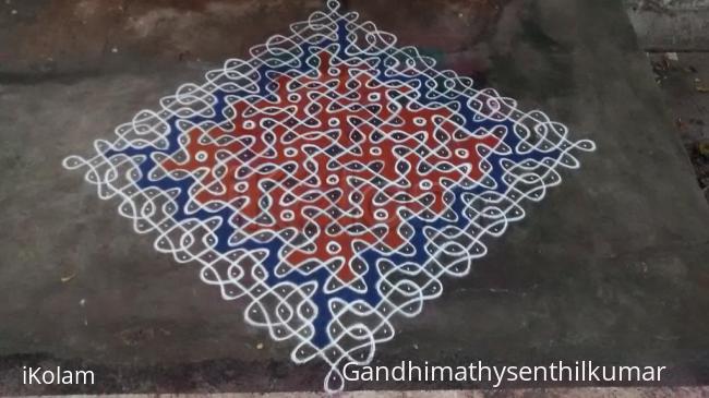 Rangoli: fusion kolam day 20