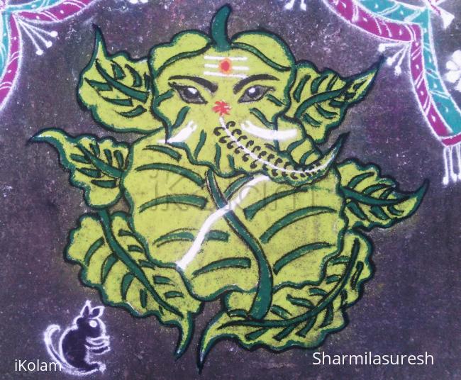 Rangoli: arasa ilai vinayagar