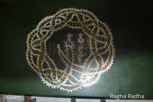 Rangoli: NAGA MANDALA & GARUDA RANGOLI