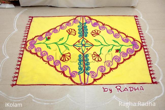 Rangoli: Yellow Carpet rangoli