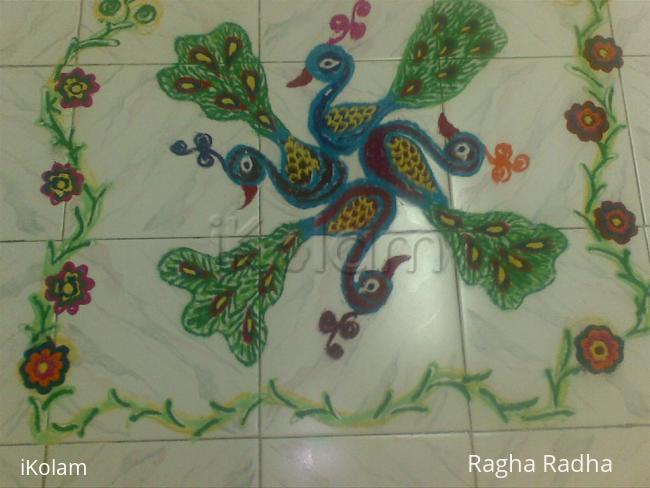 Rangoli: peacock