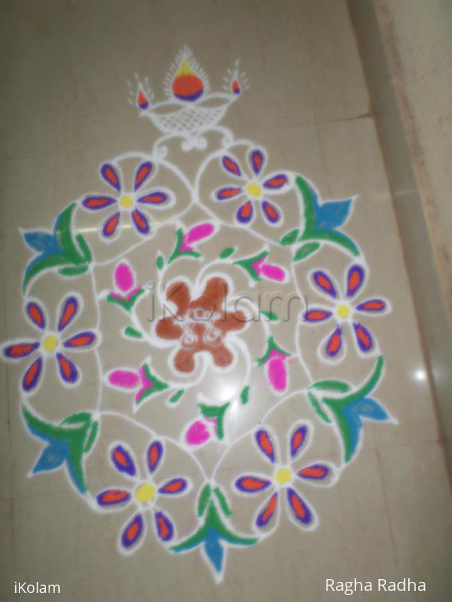 Rangoli: colorful flower