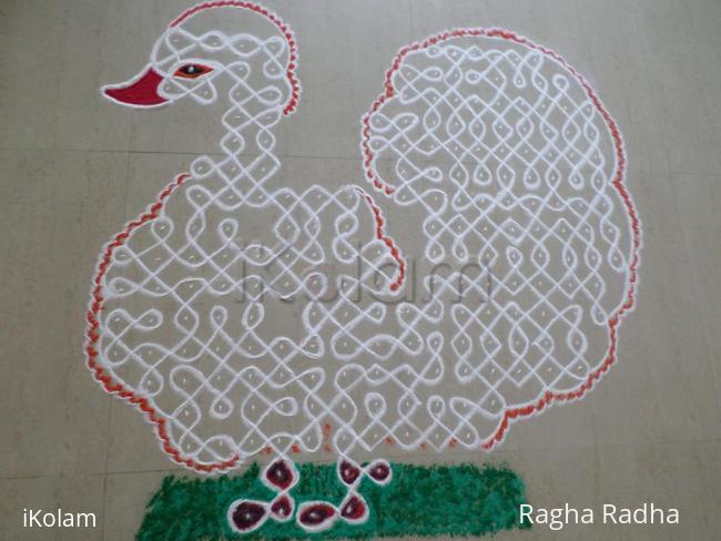 Rangoli: Chikku Swan kolam