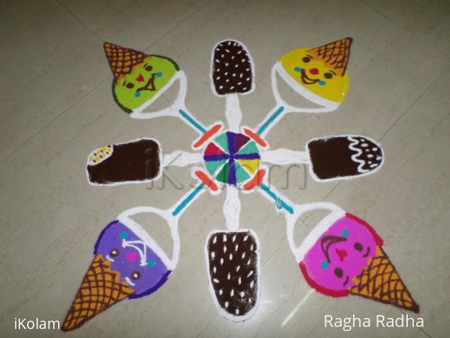 Rangoli:  SUMMER FUN SPECIAL -THREE -Icecream Cloun & Chaco Bar.