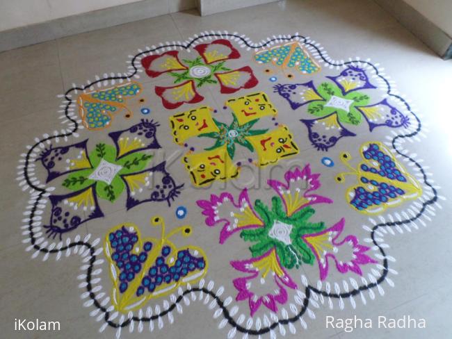 Rangoli: YOU NAME THE FLOWERS-RANGOLI