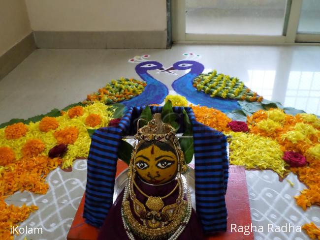 Rangoli: HAPPY  SRI VARALAKSHMI POOJA