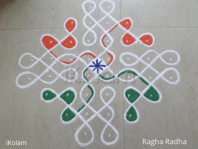 Rangoli: tricolor