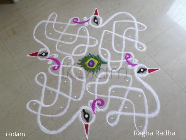 Rangoli: WHITE PEACOCKS--THANKS TO VARUNA DEVA