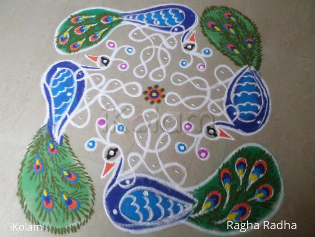 Rangoli: An Honorable Gift By Lord SRIKRISHNA To Peacocks.