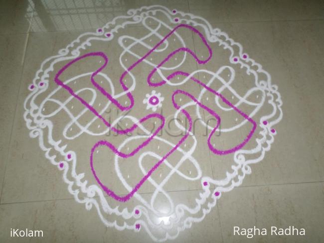 Rangoli: SWASTIK IN CHIKKU 